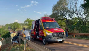 Grave acidente de motocicleta na PR-495 deixa dois feridos - Guia Medianeira
